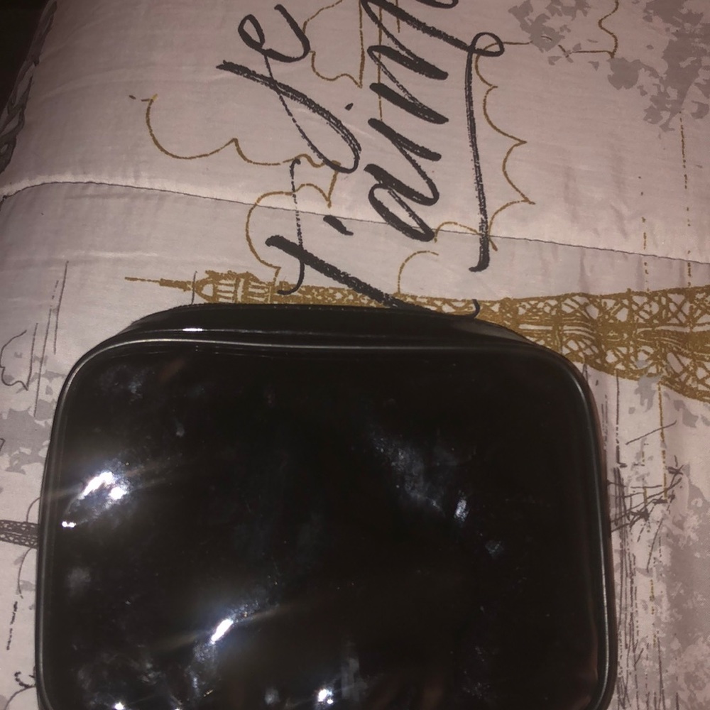 Black leather pouch